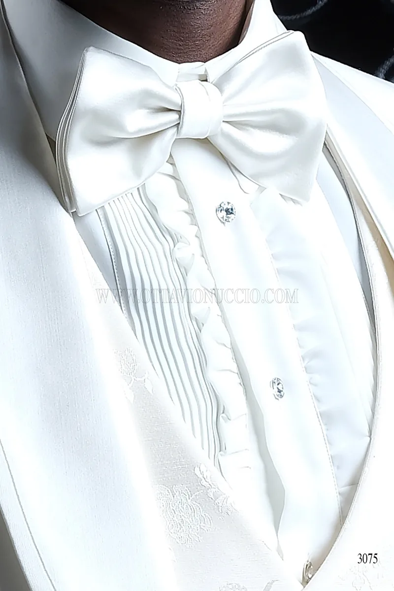 Smoking sciallato bianco – Papillon