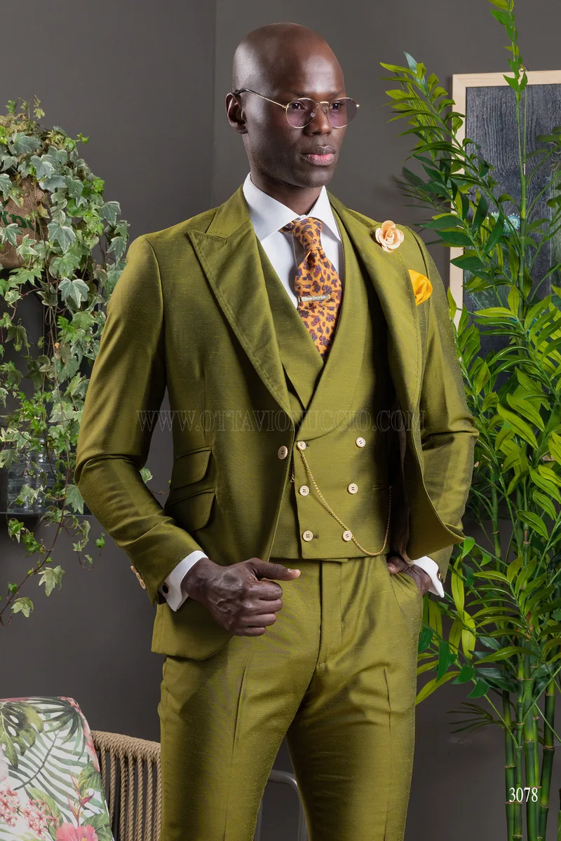Abito da cerimonia uomo verde oliva – Mezzobusto