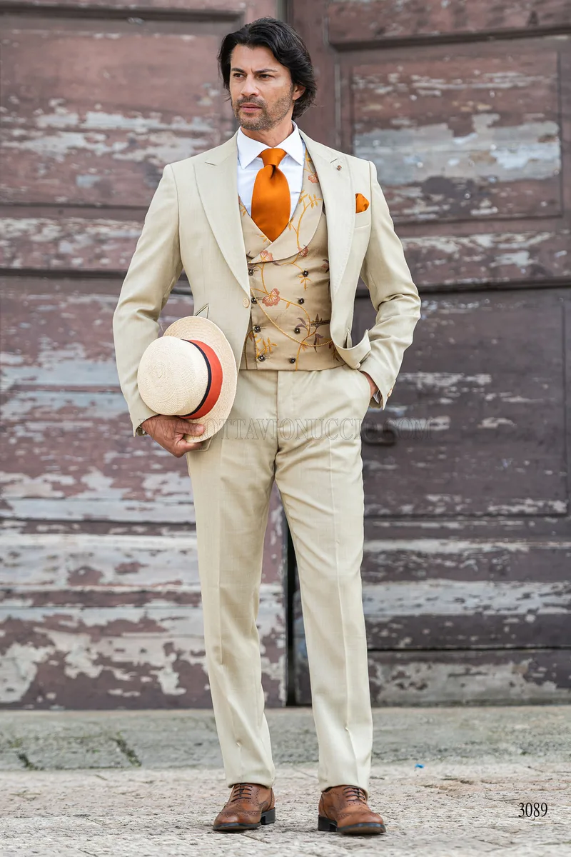 Abito da sposo sabbia stile boho chic 2