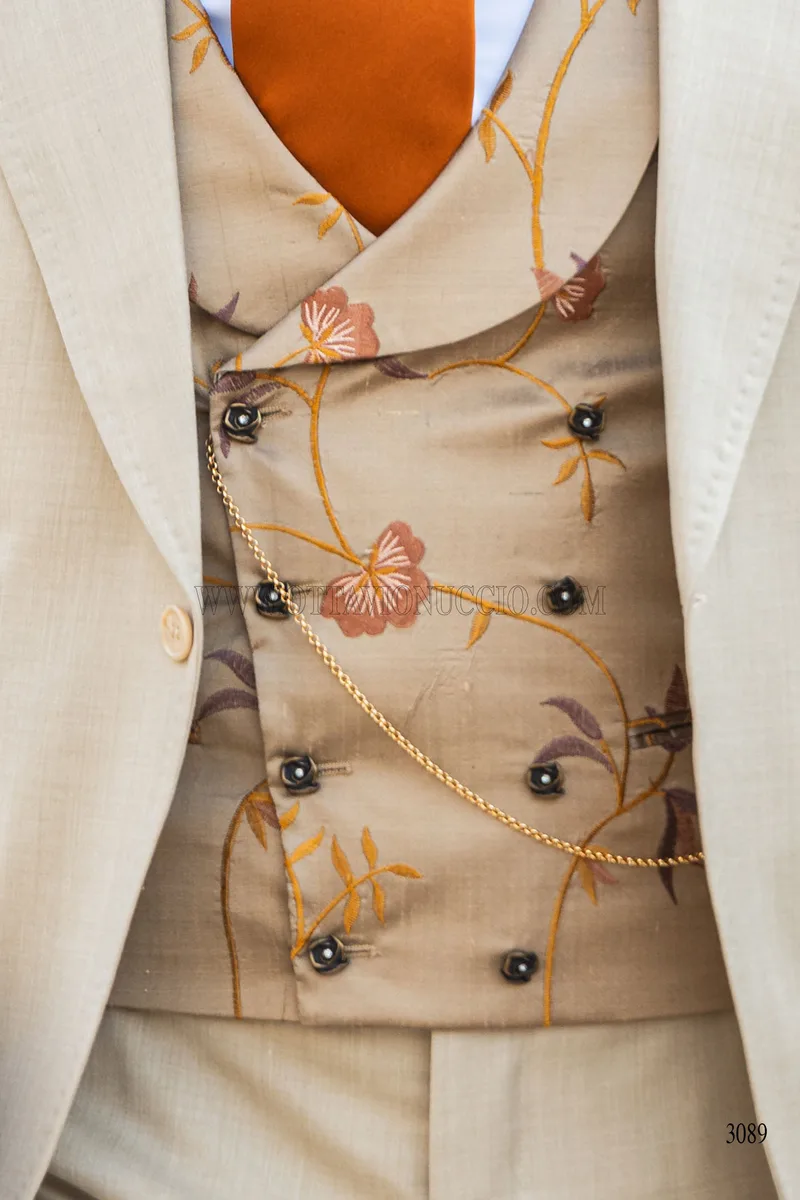 Abito da sposo sabbia stile boho chic 4