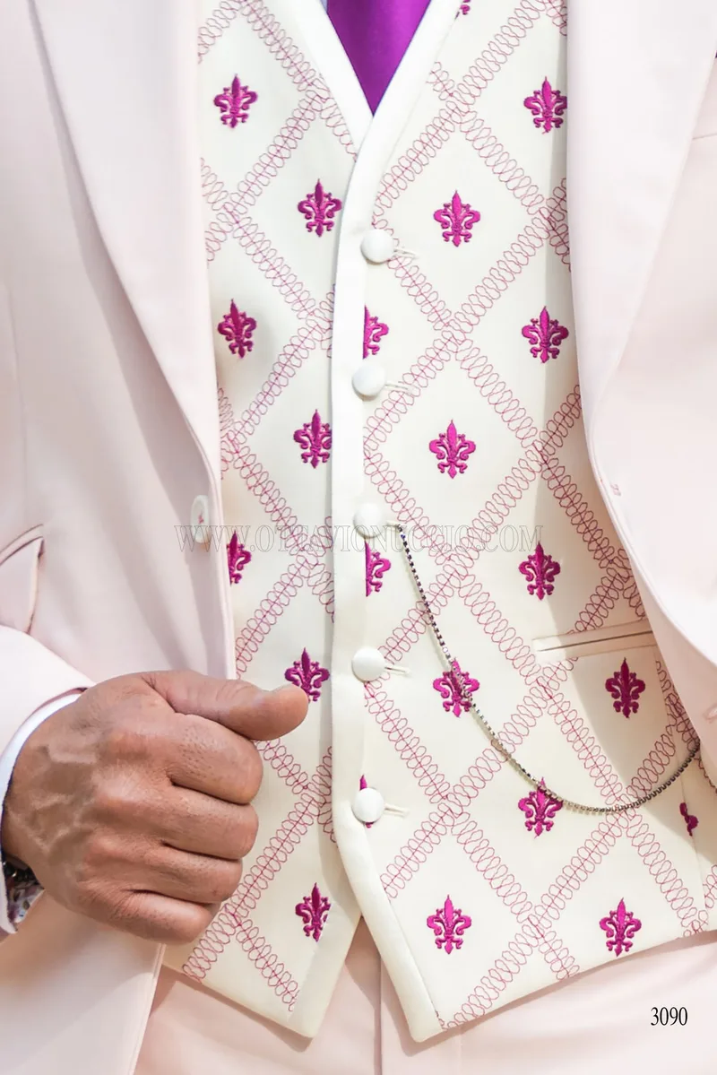Abito da sposo rosa chiaro 4
