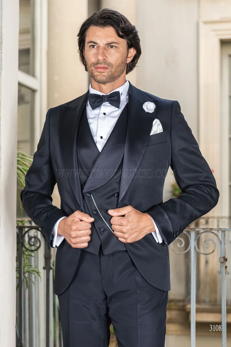 Smoking da cerimonia uomo blu 1