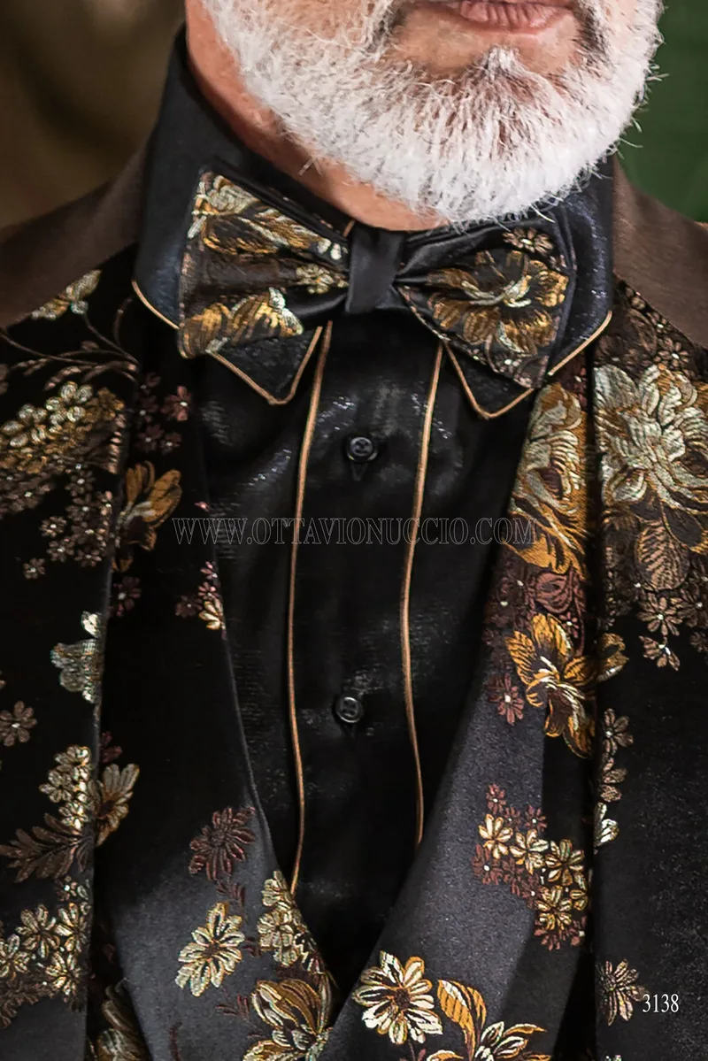 Blazer da uomo bronzo lamé per eventi di lusso 4