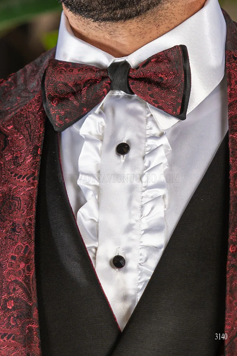 Blazer da uomo rosso per eventi di lusso 5
