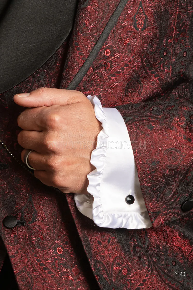 Blazer da uomo rosso per eventi di lusso 6