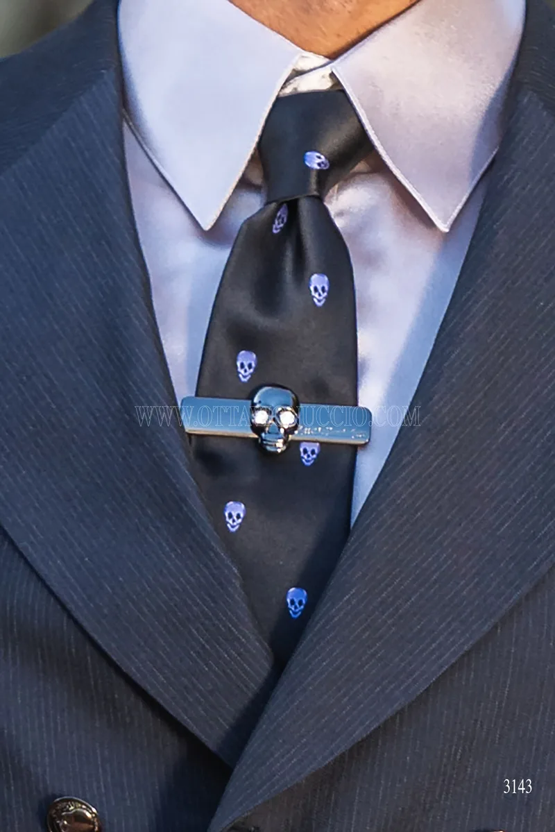 Abito uomo doppiopetto moderno blu 5