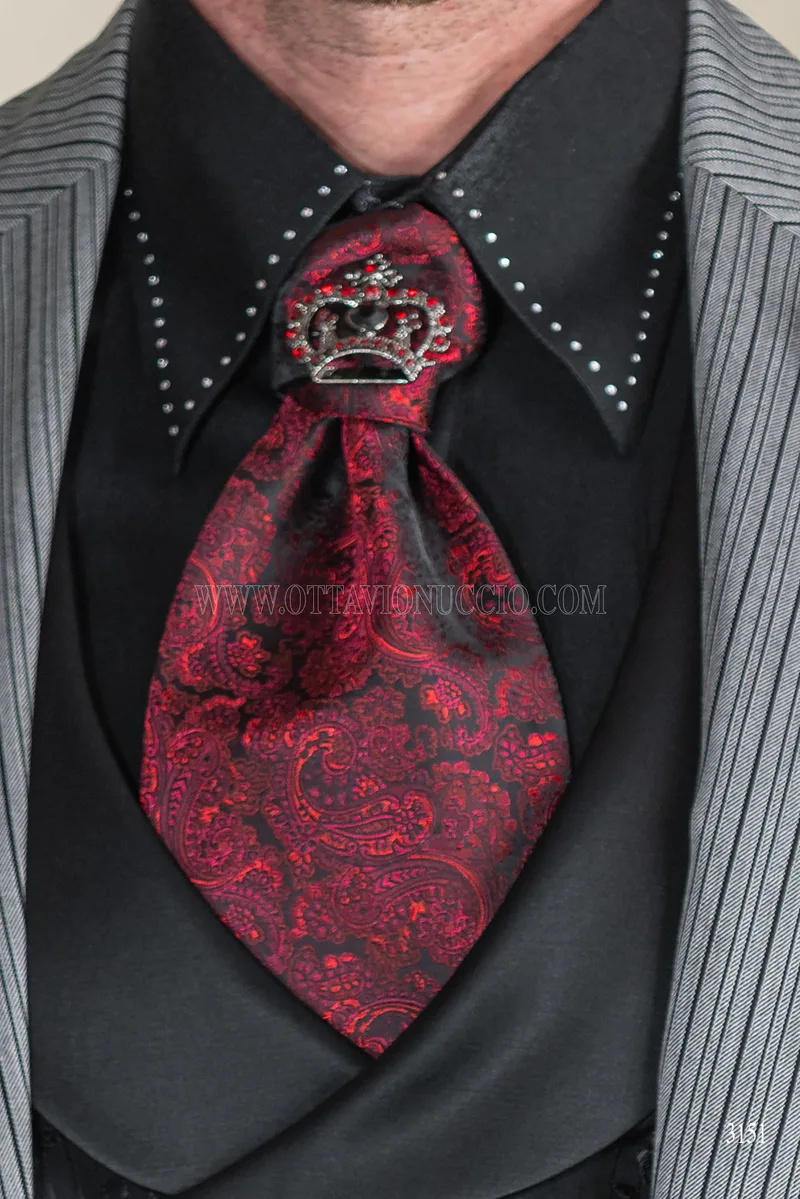Frack uomo sposo steampunk gotico gessato grigio 5