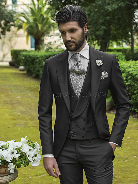 Abito da sposo uomo Demi - Tight grigio antracite