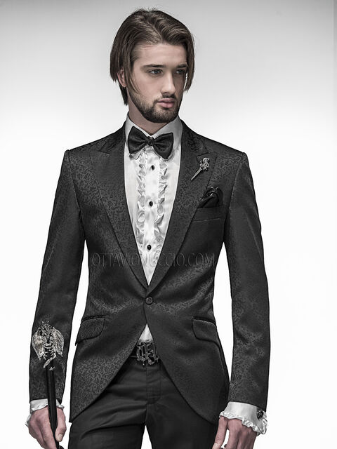Abito sposo con giacca jacquard