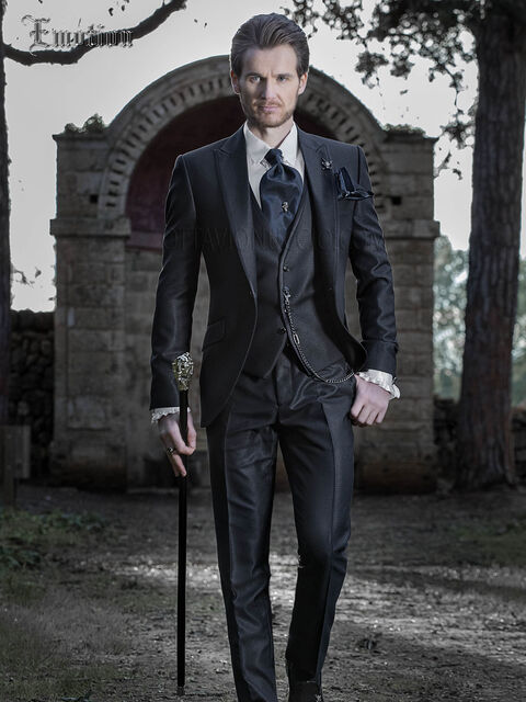 Abito da sposo uomo blu lucido moda | Abito elegante uomo