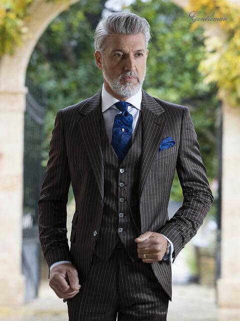 Abito da cerimonia marrone moda uomo fashion