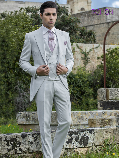Abito sposo uomo tight fashion grigio perla principe di galles