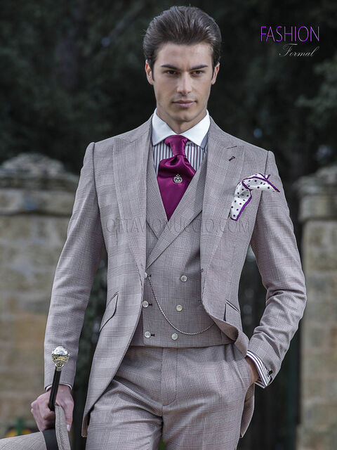 Abito da sposo fashion principe di galles check bordeaux