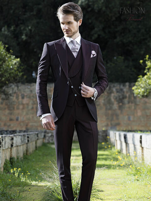 Abito vintage da sposo bordeaux
