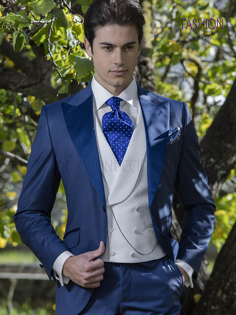 Abito moda uomo blu da matrimonio sposo
