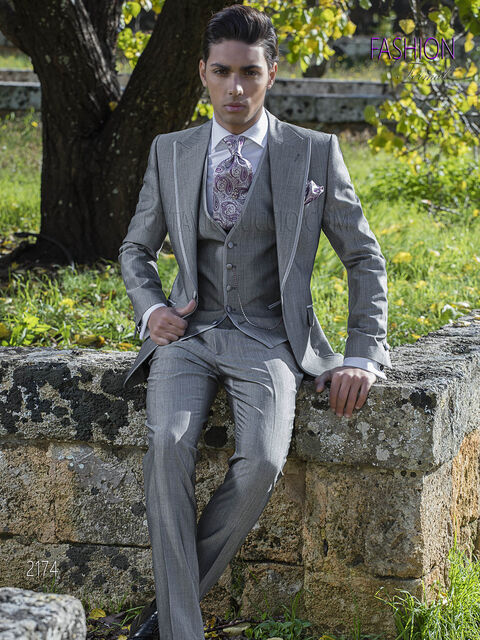 Abito moda uomo fashion grigio da cerimonia