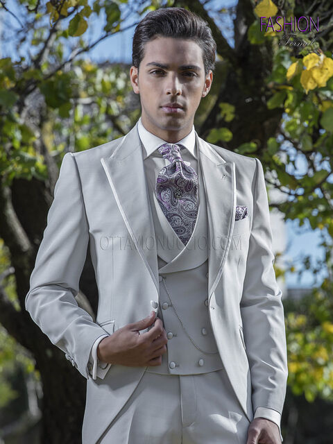 Abito da sposo moda fashion grigio perla