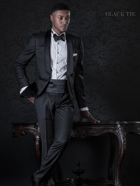 Smoking uomo nero da cerimonia | Abito elegante uomo