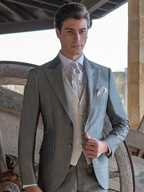 Vestito da cerimonia uomo classico grigio perla