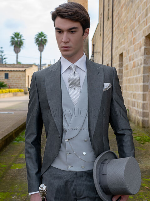 Tight vestito uomo sposo grigio