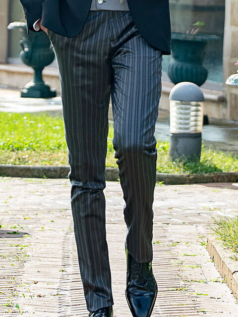 Pantalone grigio rigato