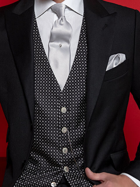 Gilet in pura seta nera