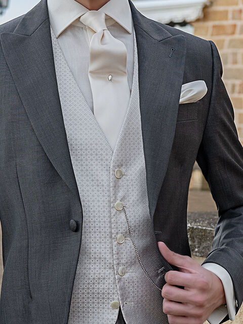 Gilet in pura seta avorio
