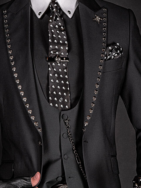 Gilet in misto lana nero