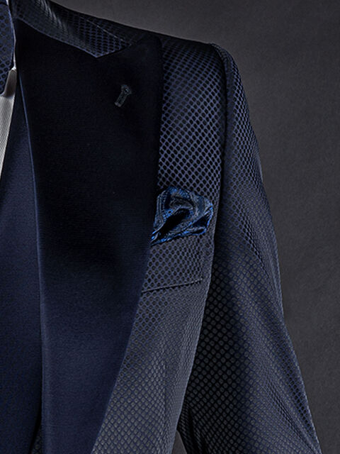 Fazzoletto seta cachemire blu