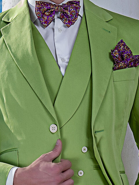 Gilet doppiopetto in cotone verde
