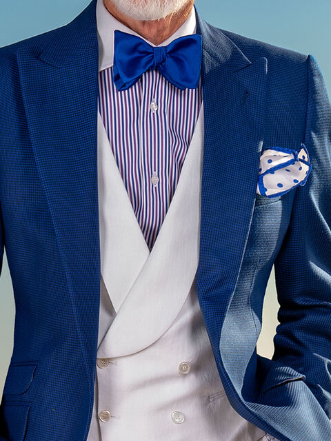 Gilet doppiopetto in puro lino bianco
