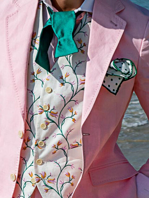 Gilet in lino bianco con ricamo a fiori in 3 colori