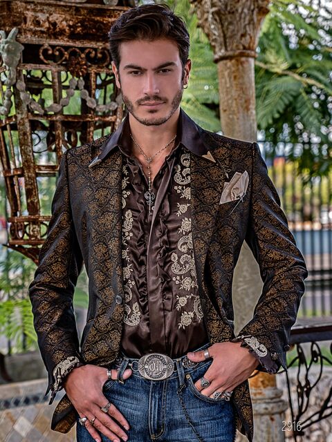 Giacca moda jacquard nero oro in stile elegante party blazer