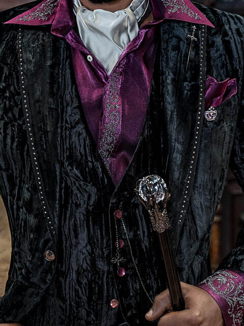 Gilet in velluto nero