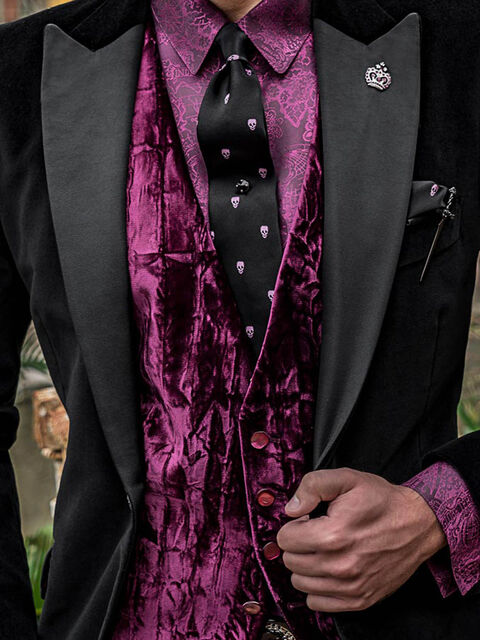 Gilet in velluto viola