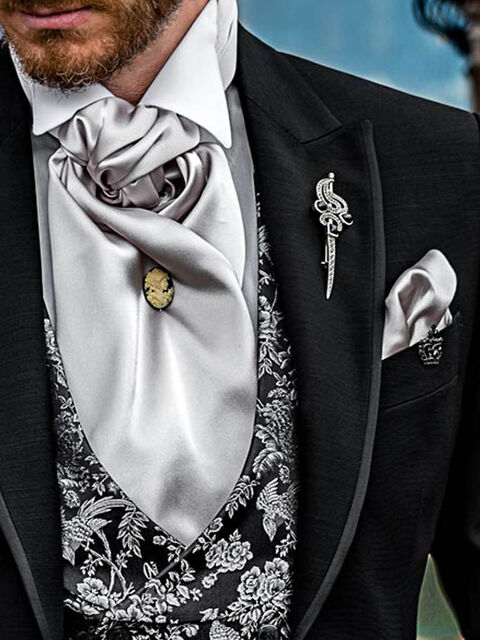 Foulard e Fazzoletto in raso grigio perla