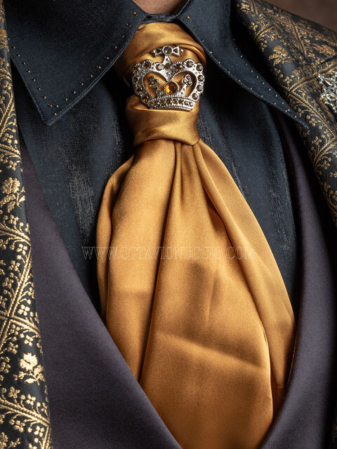 Foulard bronzo in raso