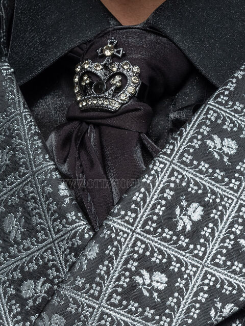 Foulard e fazzoletto in lurex nero