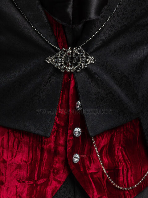 Gilet in velluto bordeaux