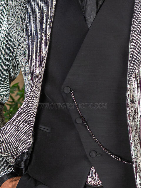 Gilet asimmetrico nero